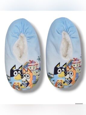 Bluey and Friends Kids Blue Slip-On One-Piece Slippers 2-3T